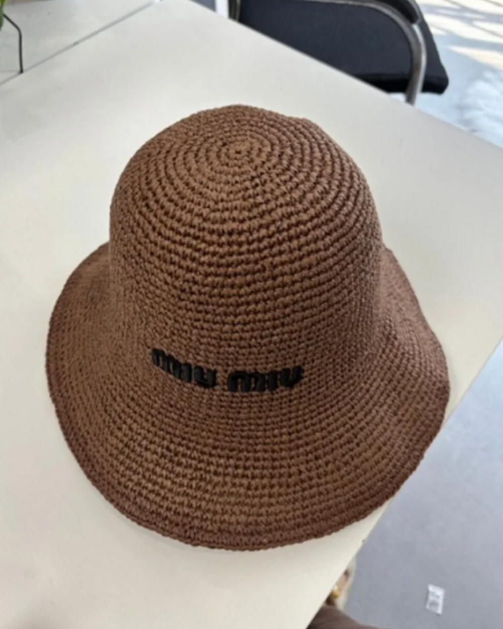 Miu Miu Brown Straw Hat